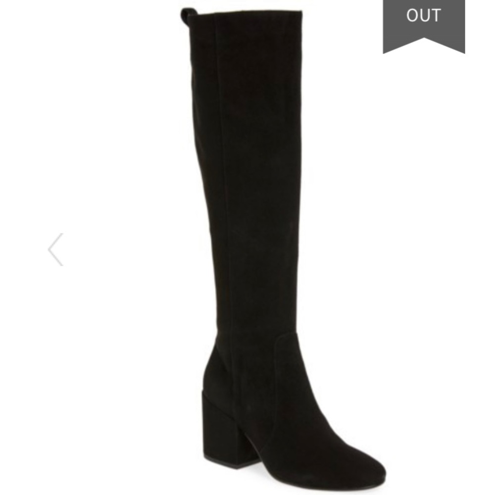 Knee high suede boots